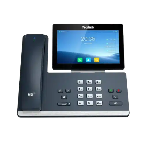 Téléphone IP SIP-T58W, vue de face, de marque Yealink - Leader mondial en fourniture et solution de téléphonie VoIP - Partenaire premium d'EISN