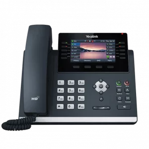 Téléphone IP SIP-T46U, vue de face, de marque Yealink - Leader mondial en fourniture et solution de téléphonie VoIP - Partenaire premium d'EISN