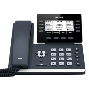 Téléphone IP SIP-T53, vue de face, de marque Yealink - Leader mondial en fourniture et solution de téléphonie VoIP - Partenaire premium d'EISN