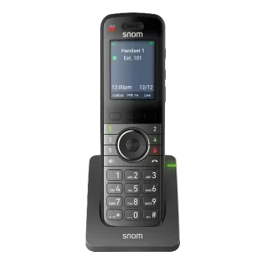 Téléphone sans fil Snom M55 avec 6 touches LED programmables. Combiné DECT antibactérien pour milieu médical